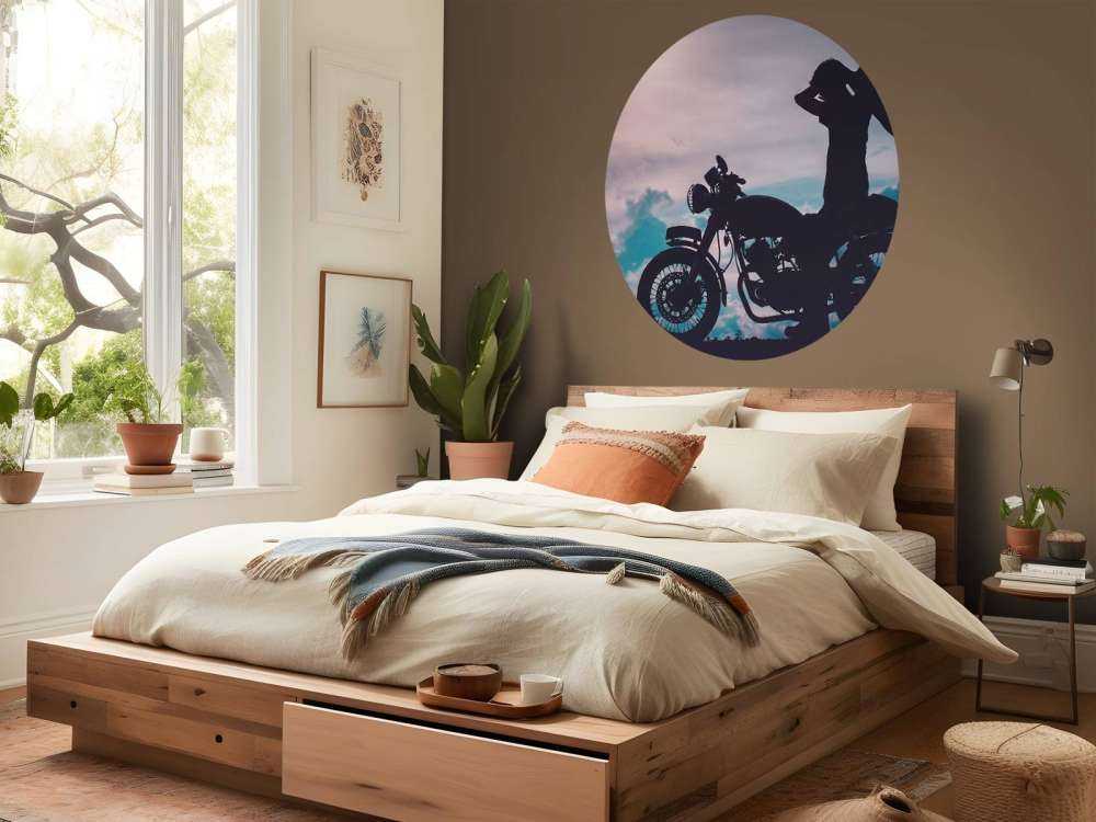 Silhouette motociclista