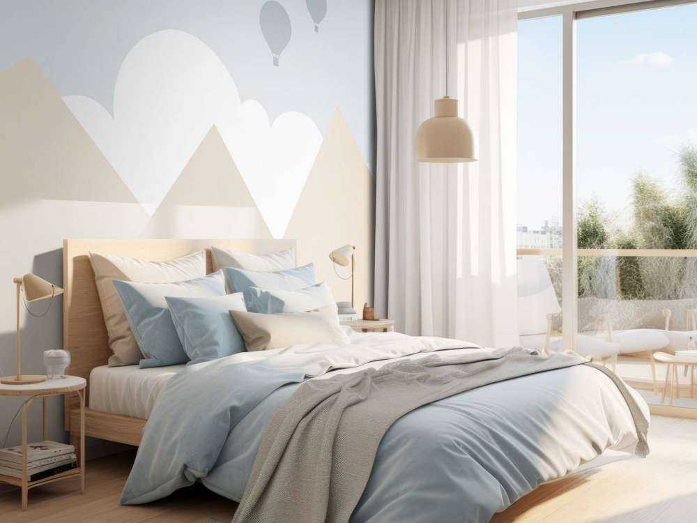 Alta montagna con mongolfiere