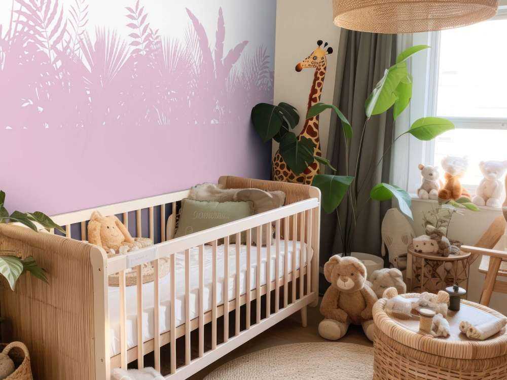 Sagome di foglie di palma, rosa