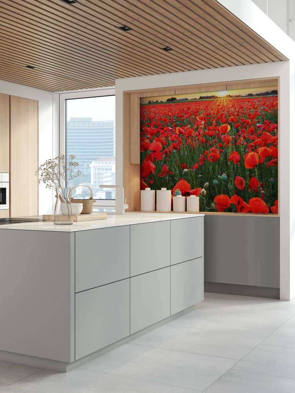 Papaveri al tramonto