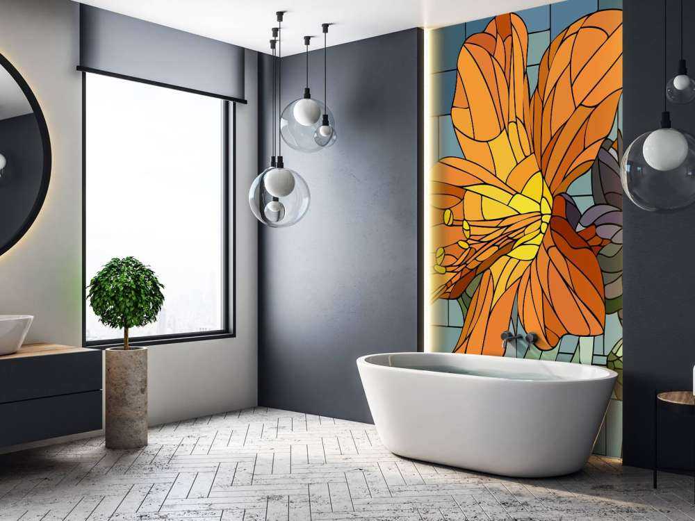 Fiore arancione colorato