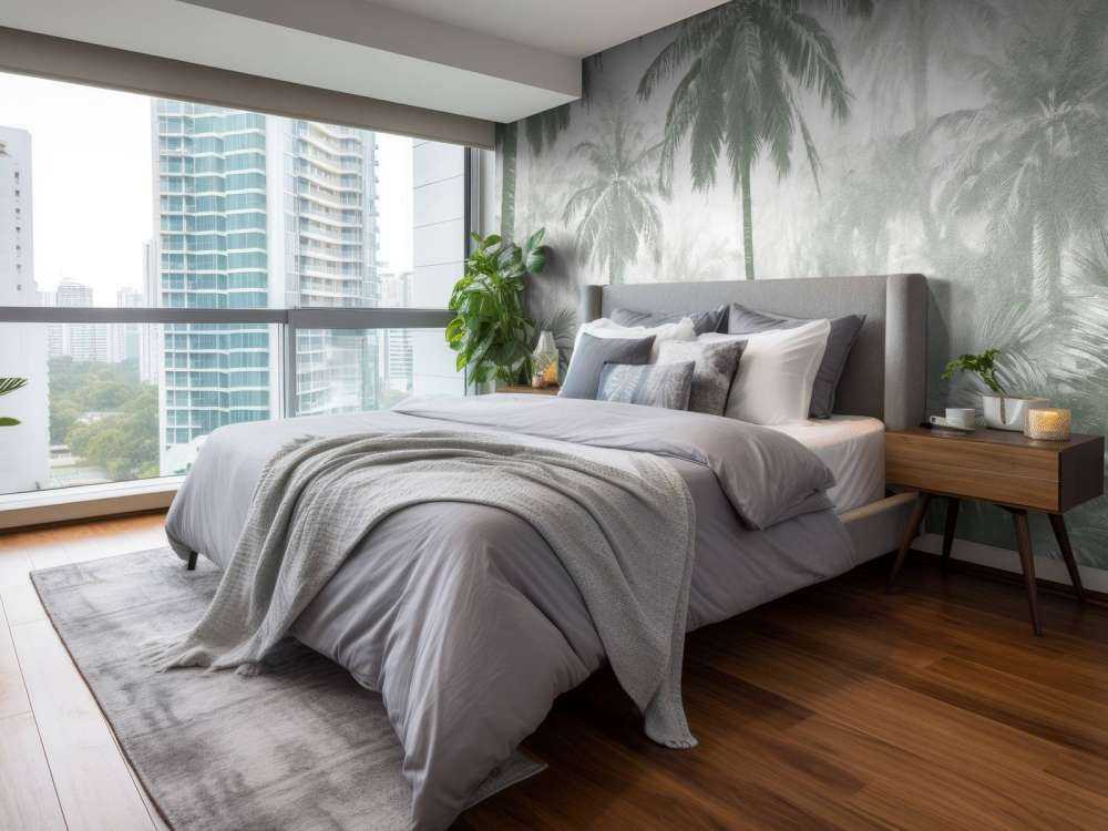 Foresta di Palme Nebbiosa, verde