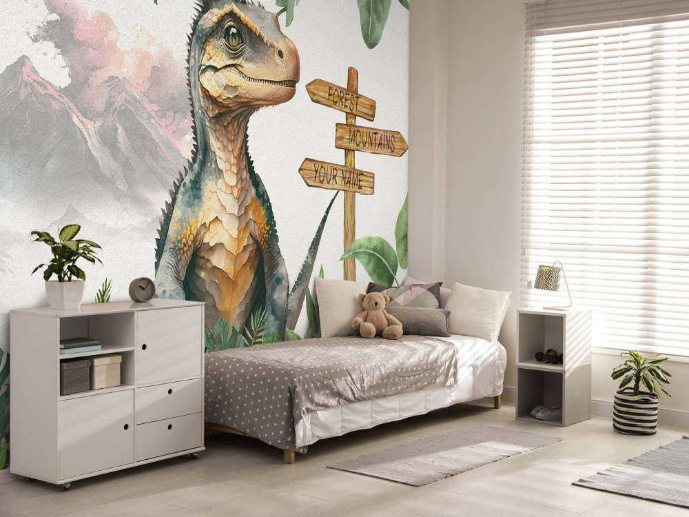 Baby velociraptor nella giungla