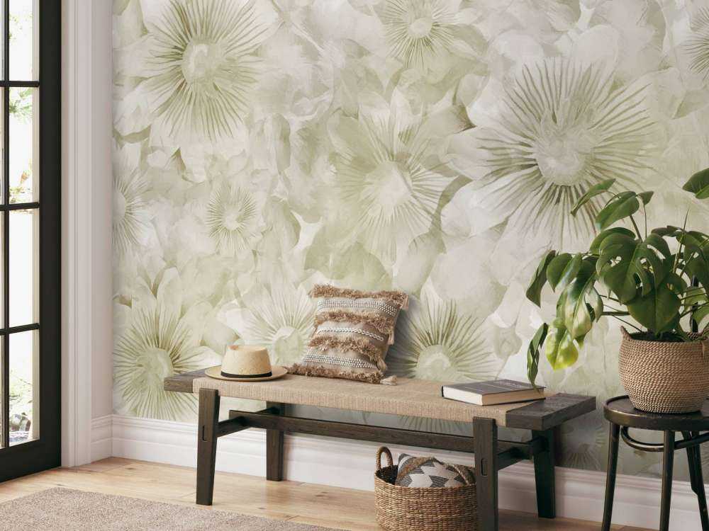 Acquerello Botanico Eleganza Sabbia Calda