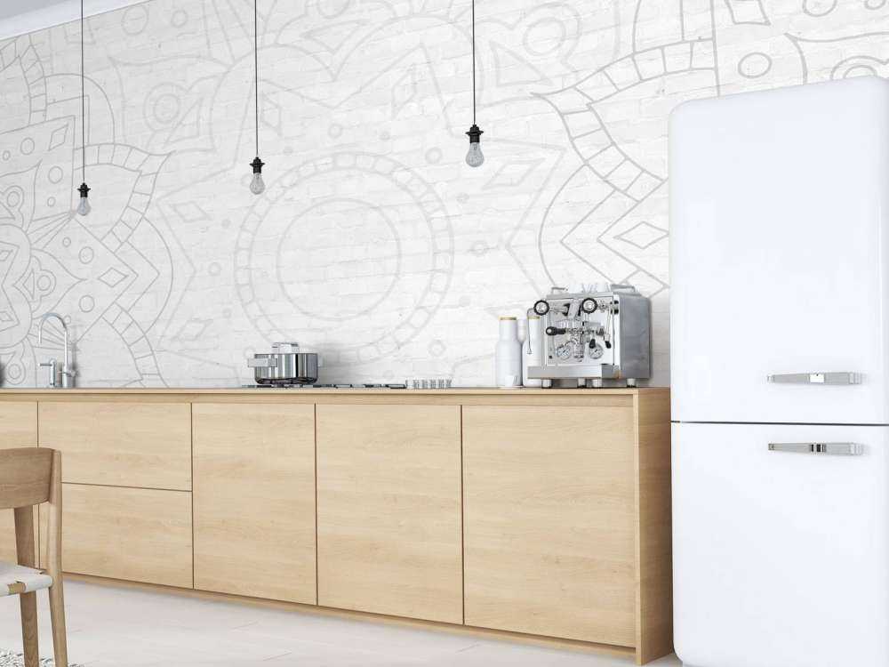 Mandala geometrico bianco