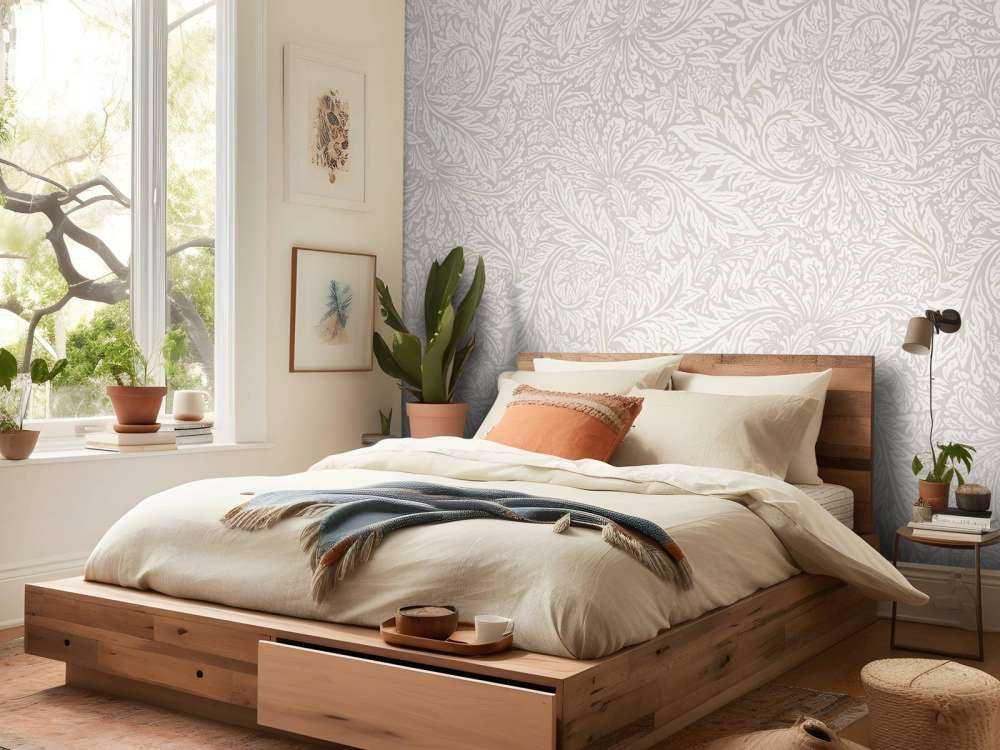 Morris Florals & Leaves - beige neutro