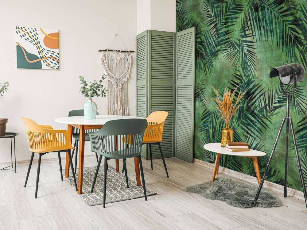 Foglie verdi tropicali