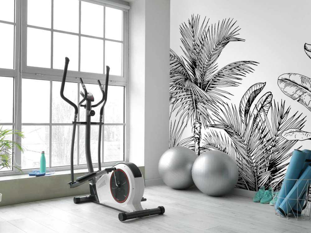 Palme e foglie di banano