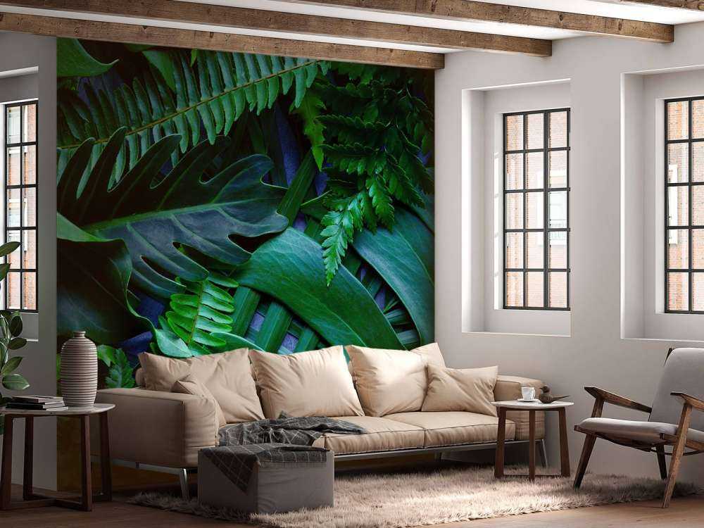 Foglie verdi della giungla