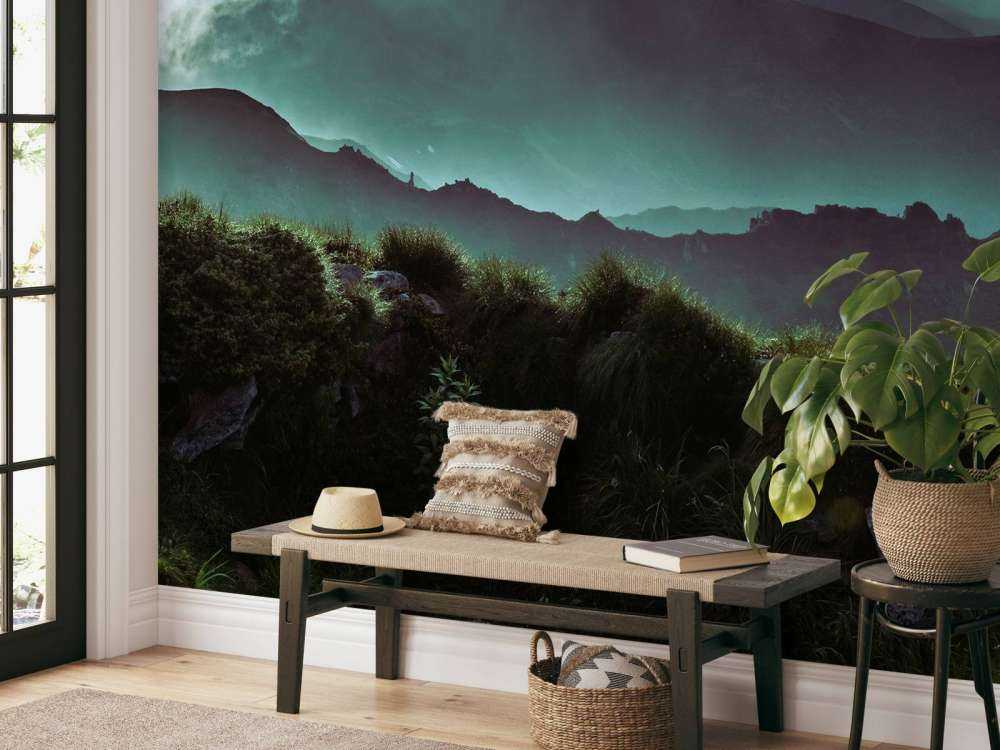 Giungla con montagne