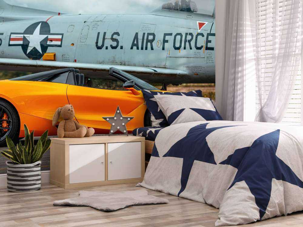 Supercar e aereo da combattimento