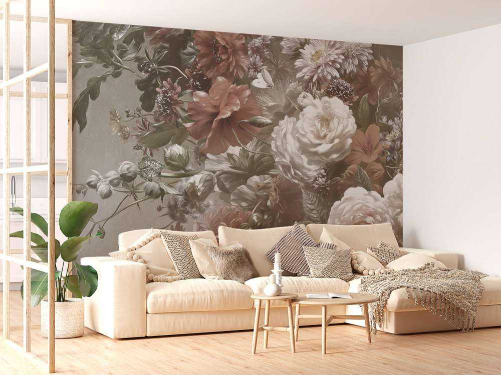 Grande bouquet con papaveri crema