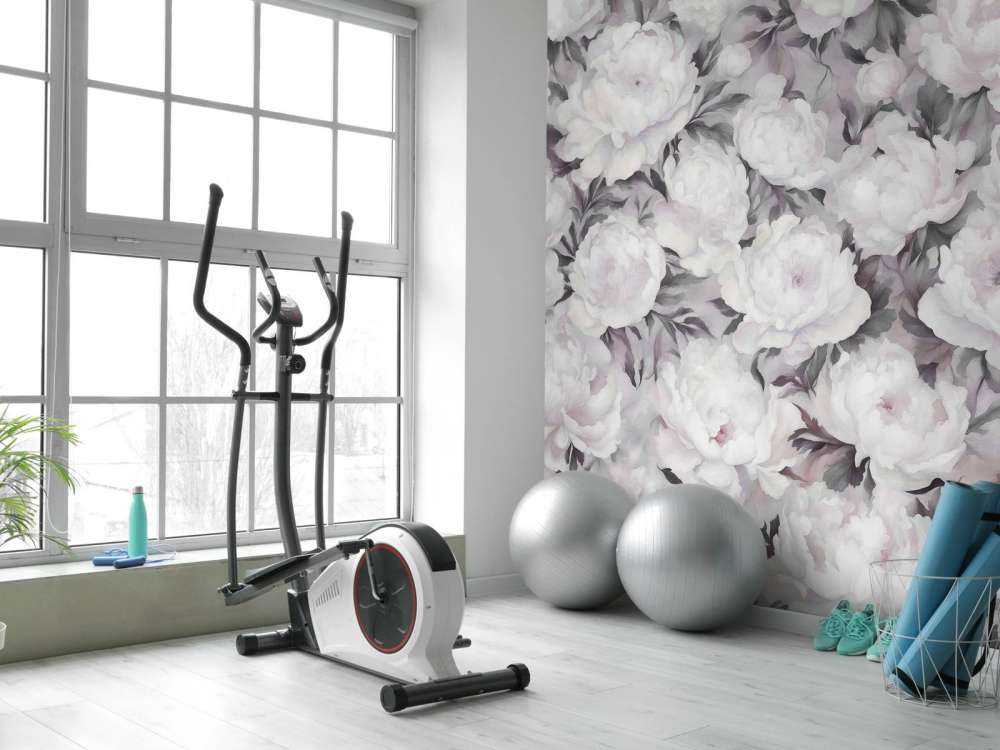 Carta da parati Peonie Nera