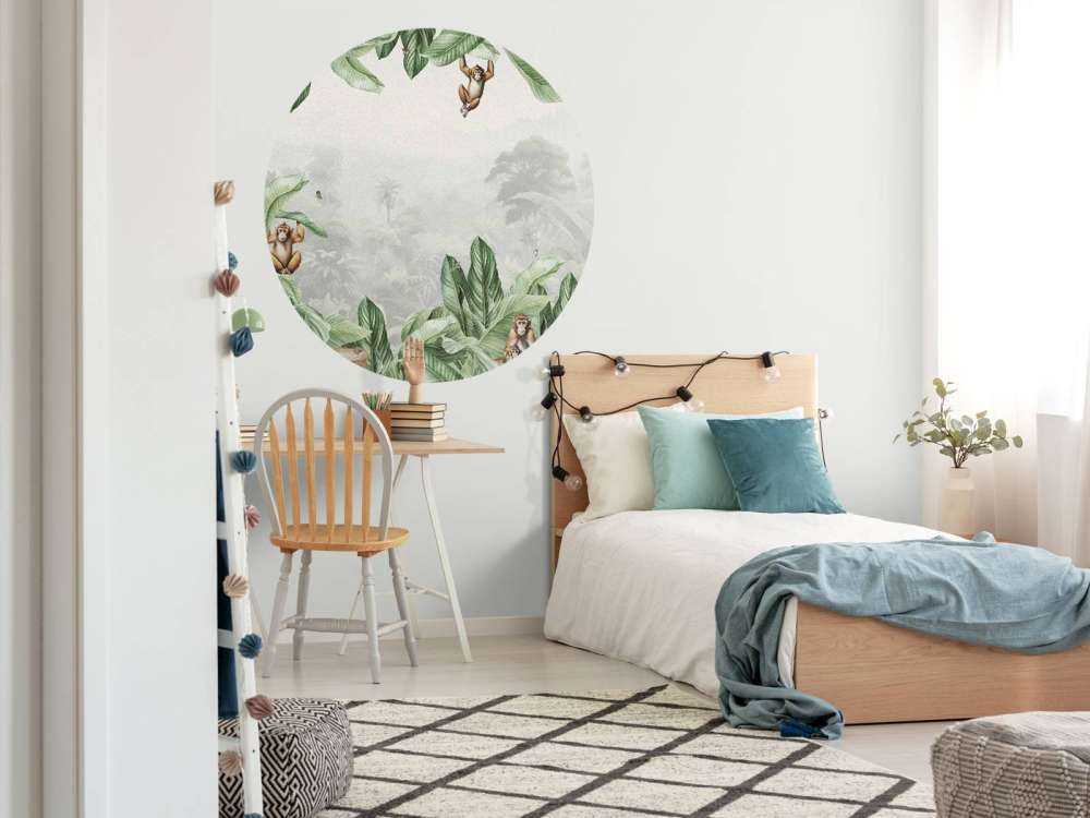 Paesaggio con scimmia a colori