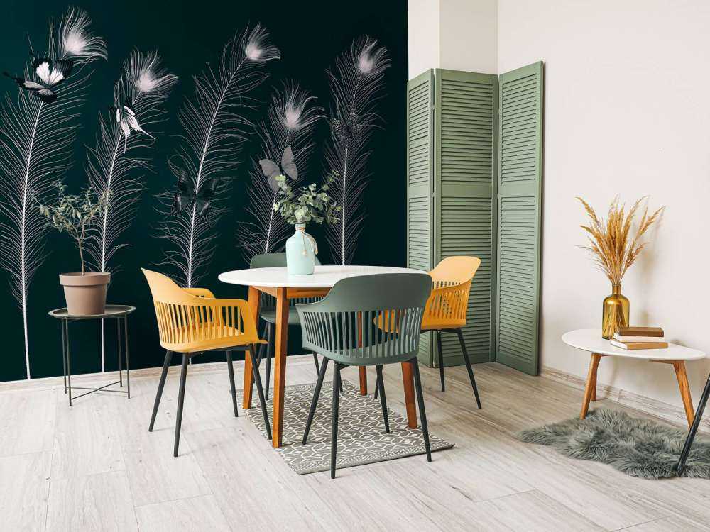 Farfalle su piume di pavone