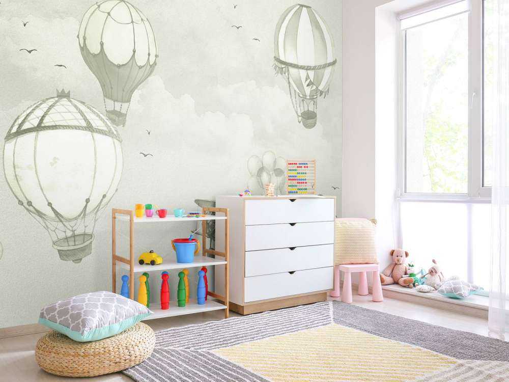 Mongolfiere in verde