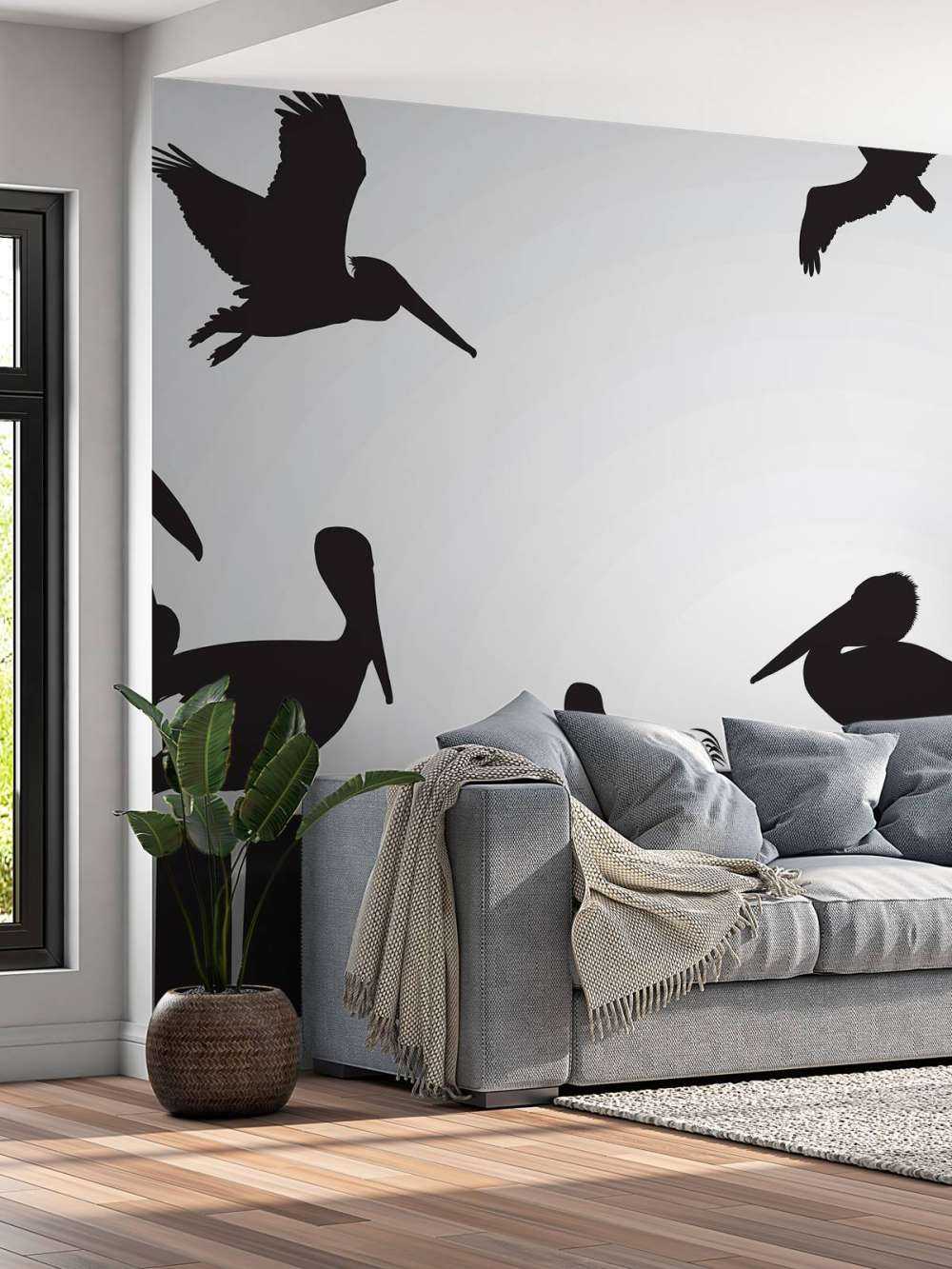 Pellicani su un molo