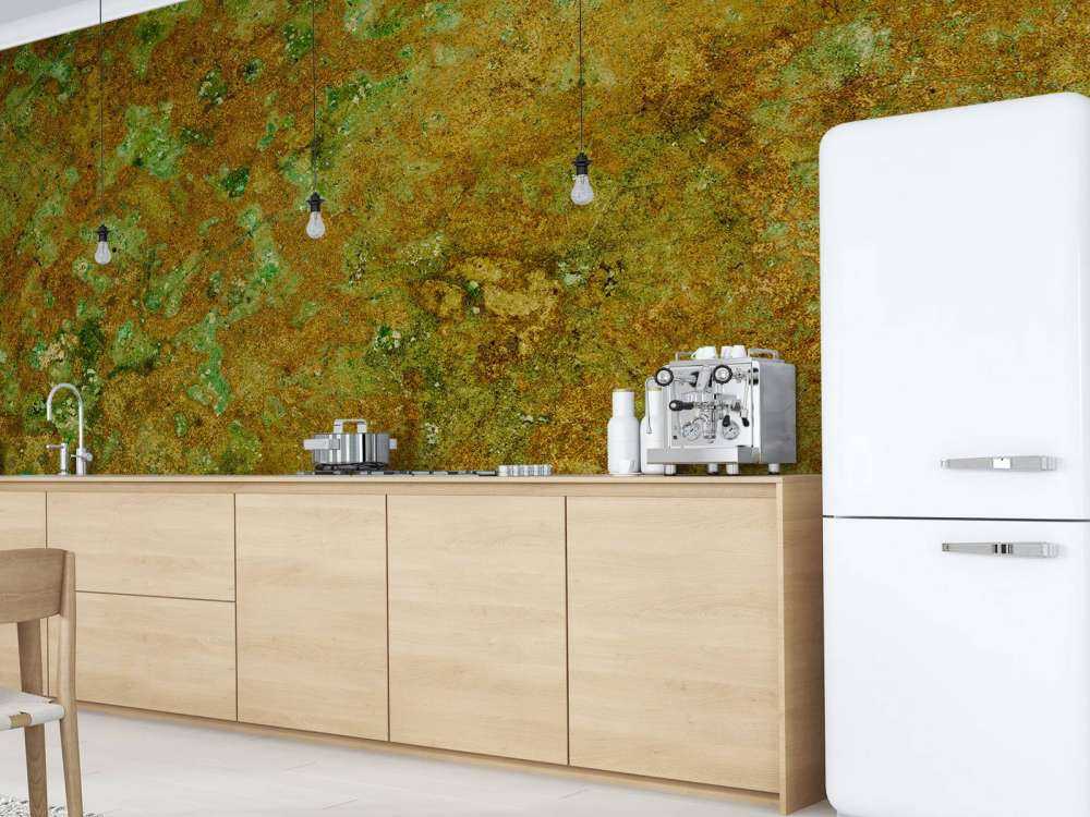 La estructura con un color dorado