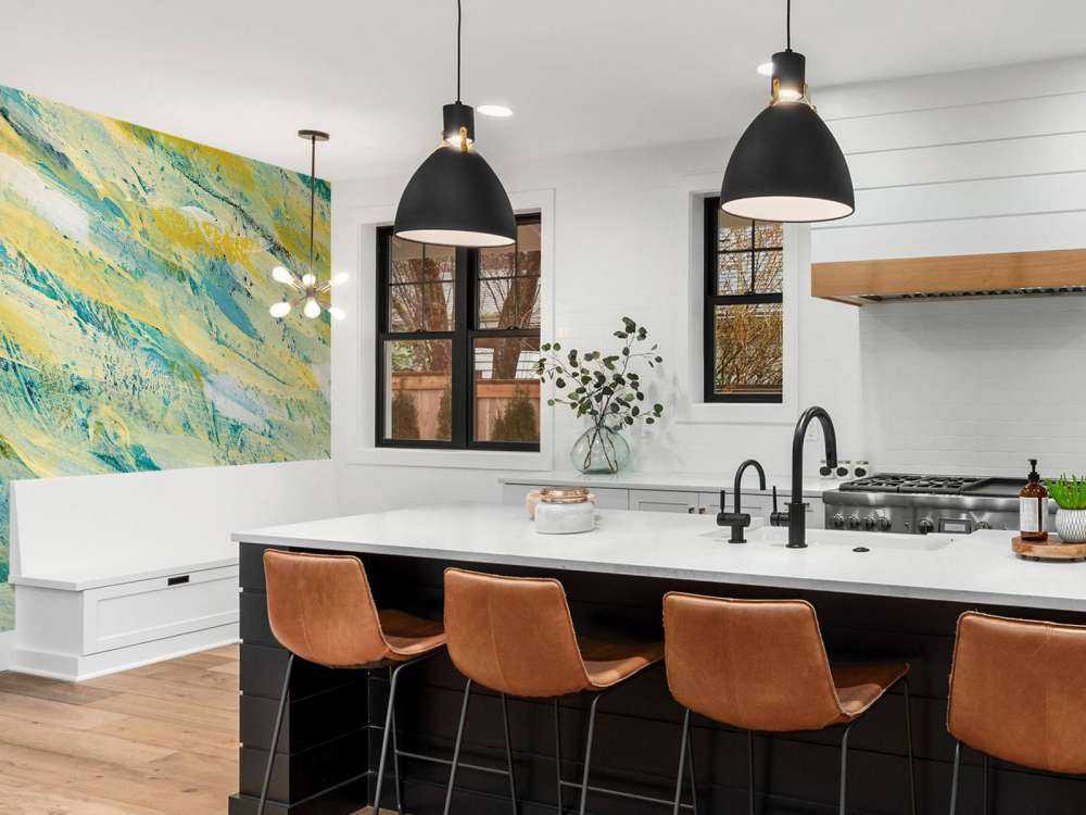 Strisce di vernice colorata