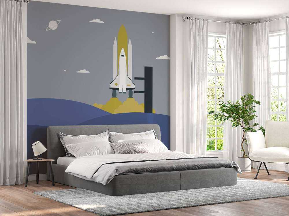 Lancio del razzo tra le colline