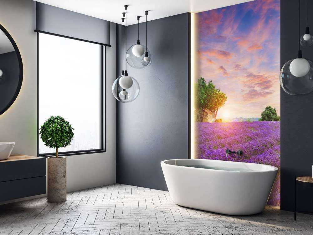 Campo di lavanda all'alba