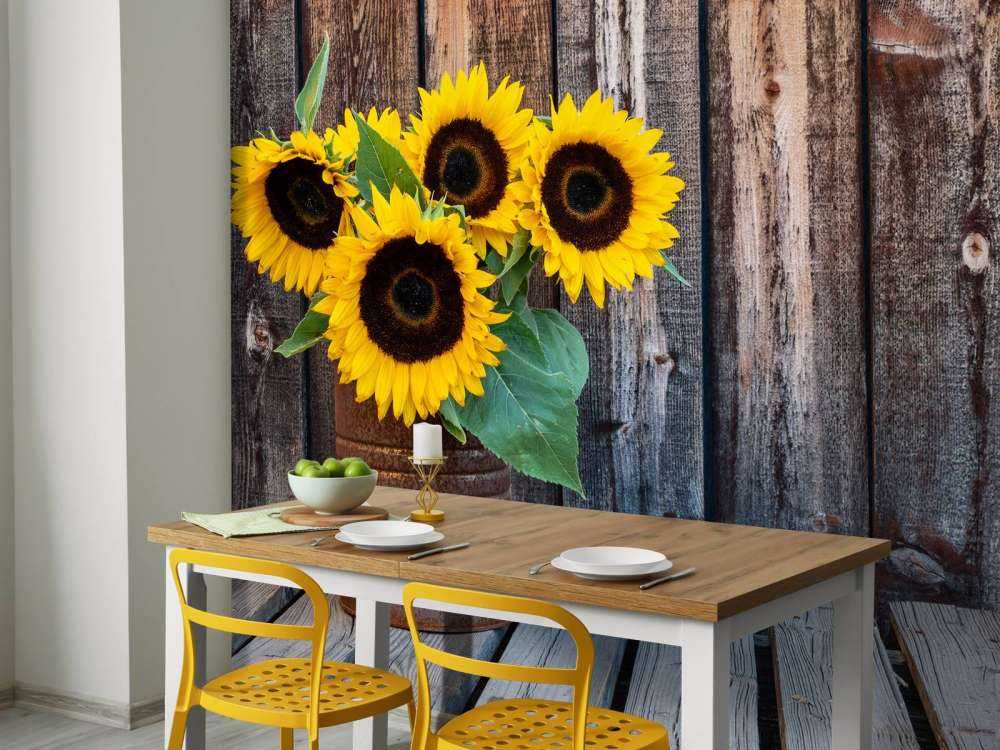 Vaso con girasoli