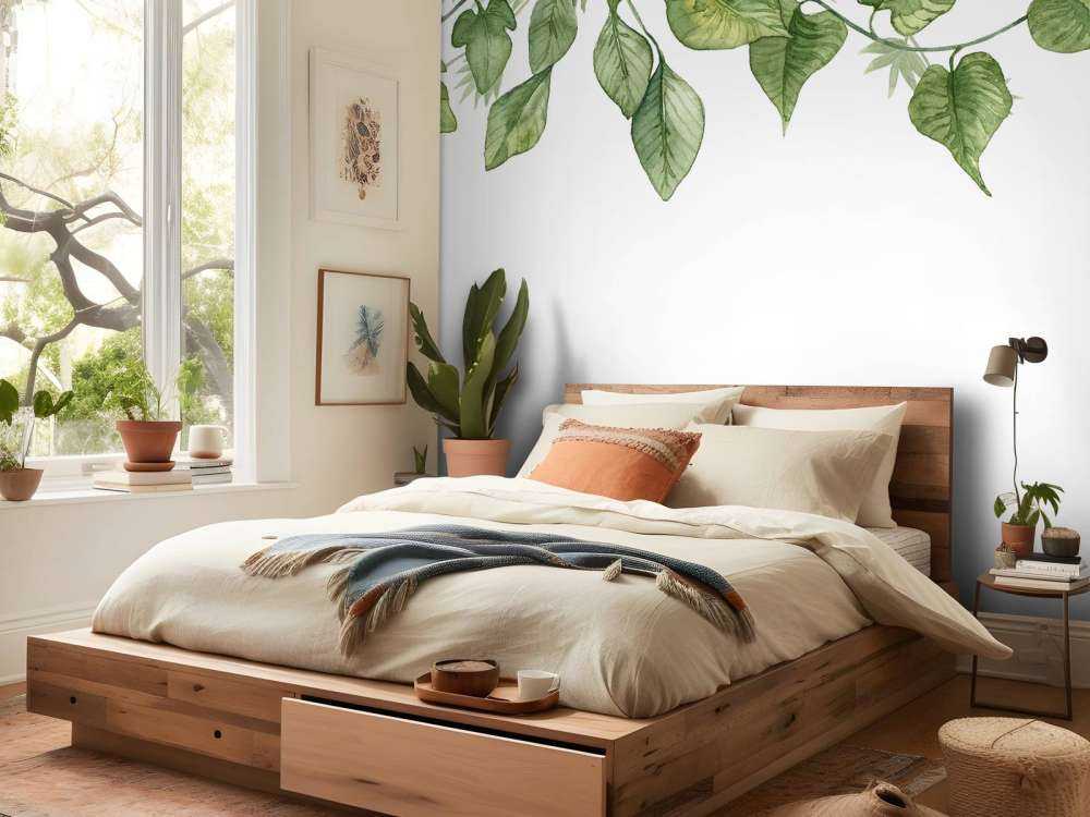 Appendere foglie di acquerello