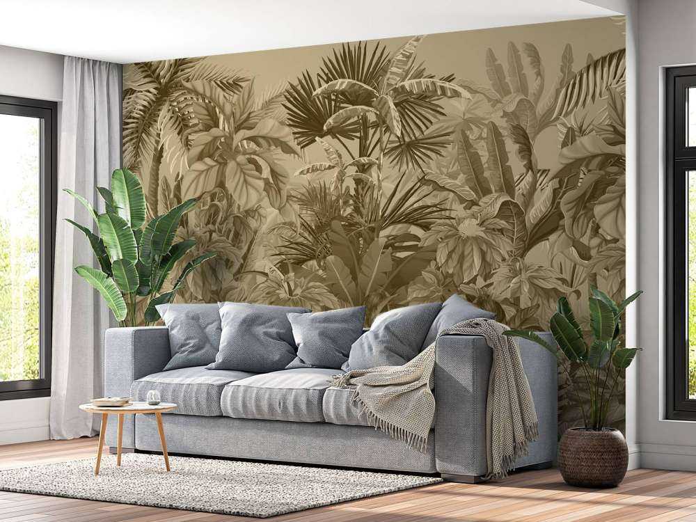 Giungla tropicale color seppia