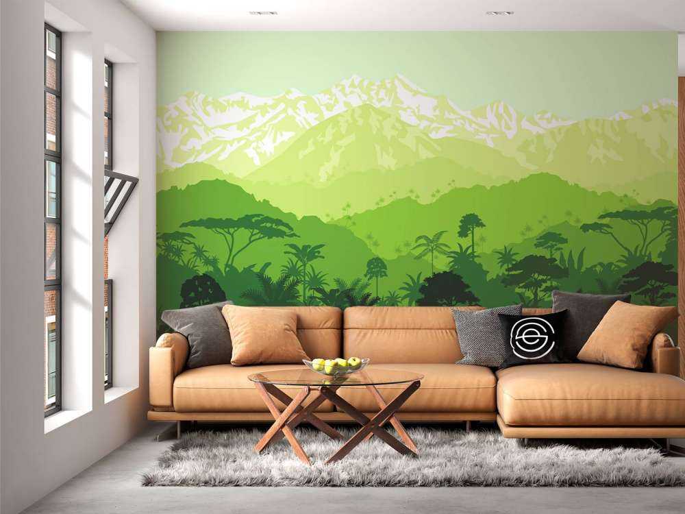 Alberi della giungla e alte montagne