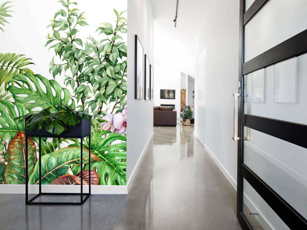 Piante tropicali di acquerello