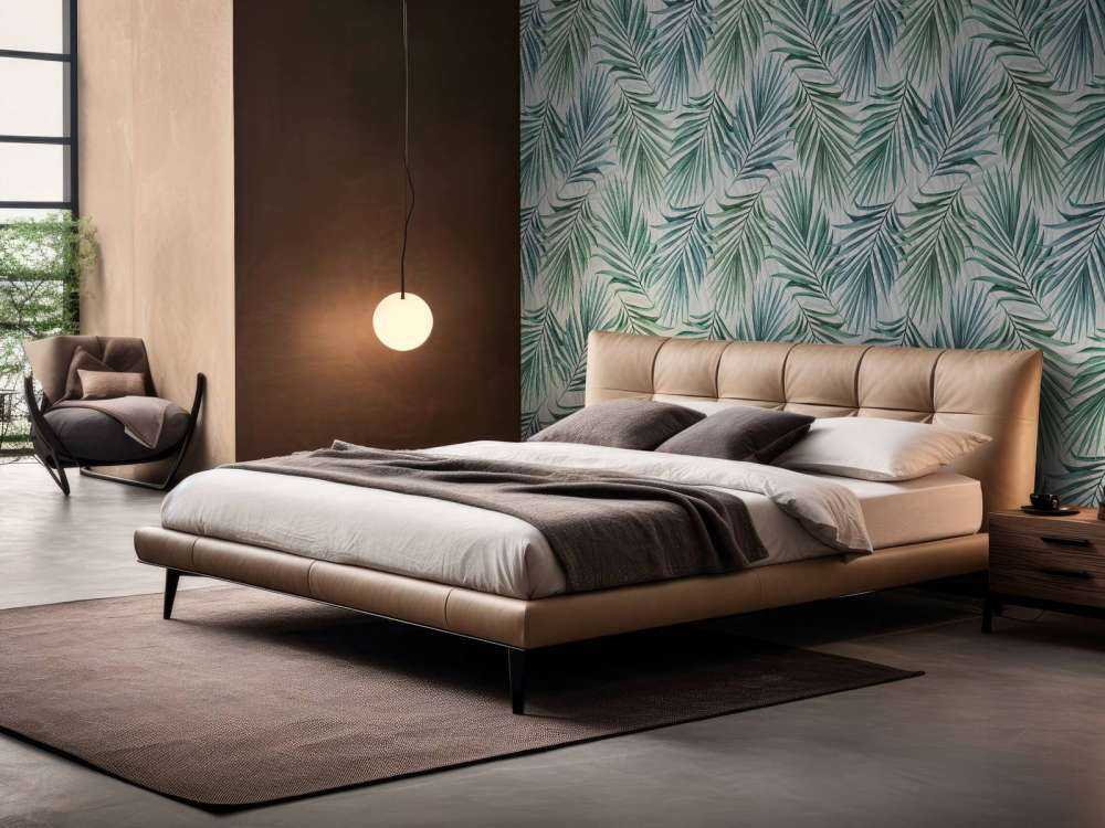 Foglie di palma blu e verde