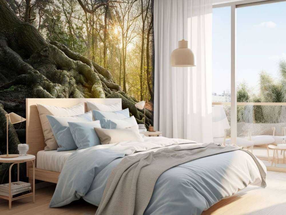 Radici dell'albero sopra il terreno