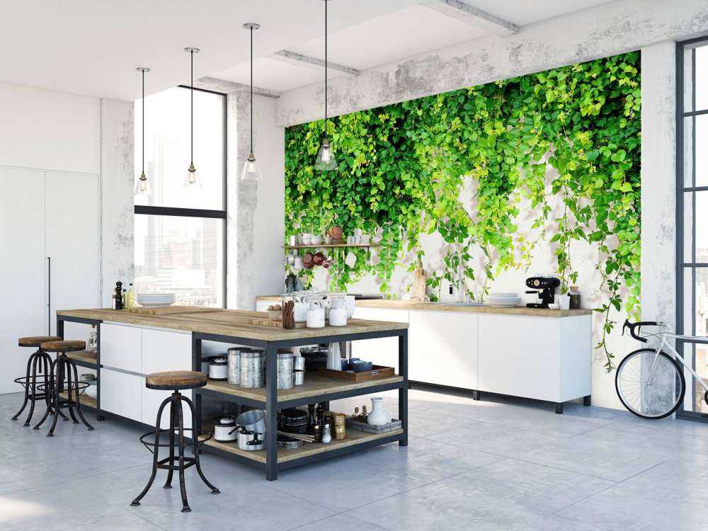 Ramas verdes colgantes