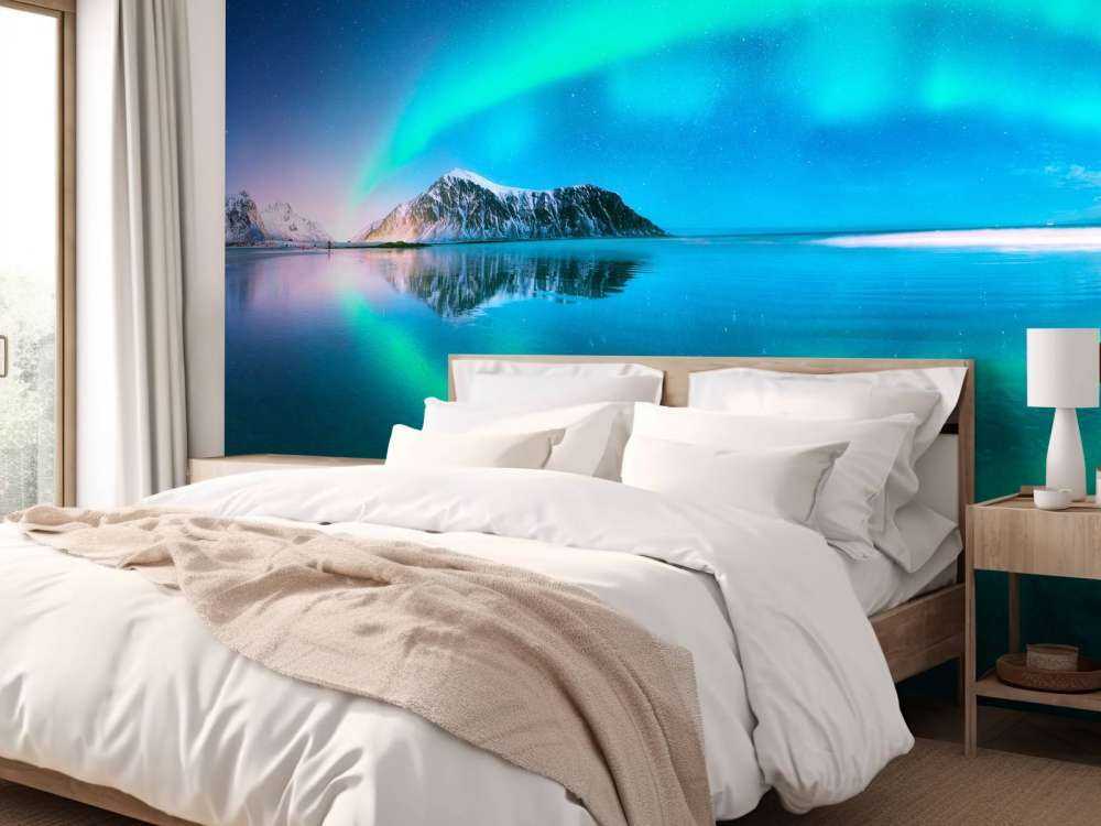 Riflessione dell'aurora boreale