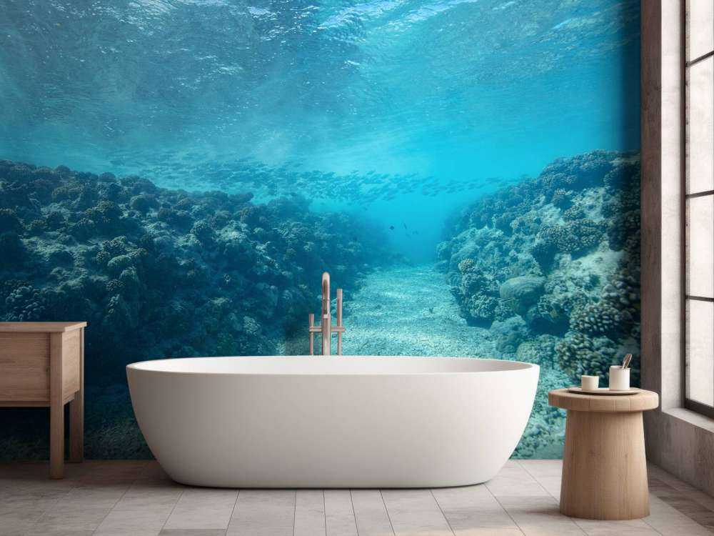 Mondo sottomarino con corallo