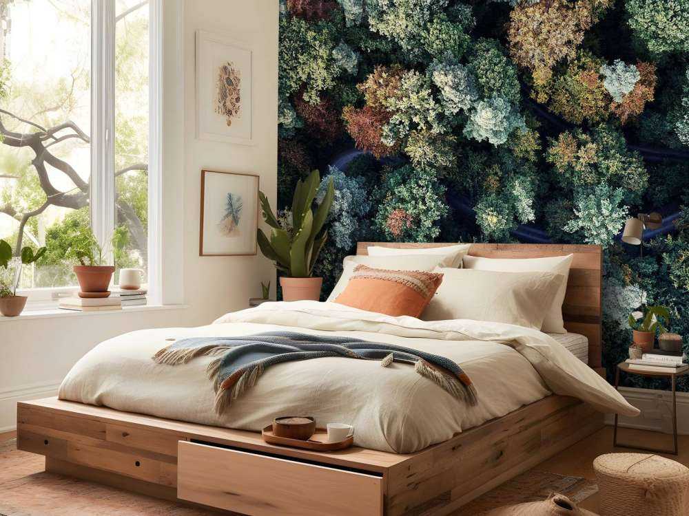 Foresta autunnale dall'alto