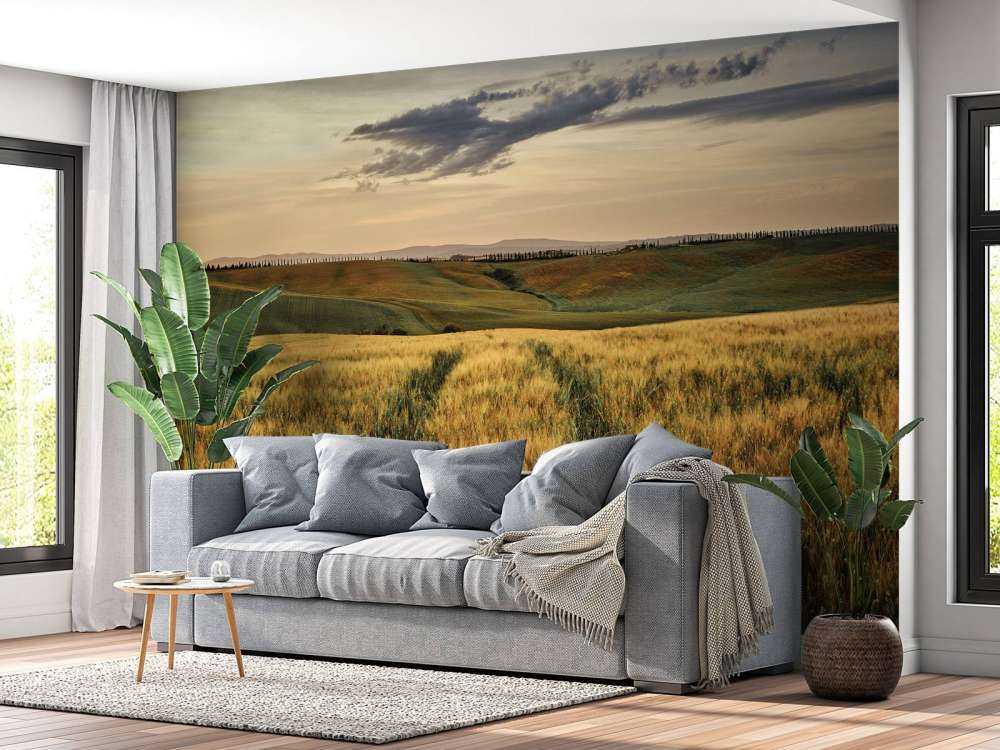 Campo di grano con binari