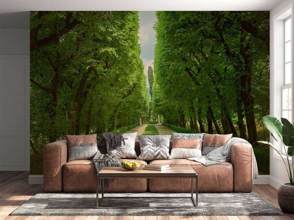 Vicolo verde con ghiaia