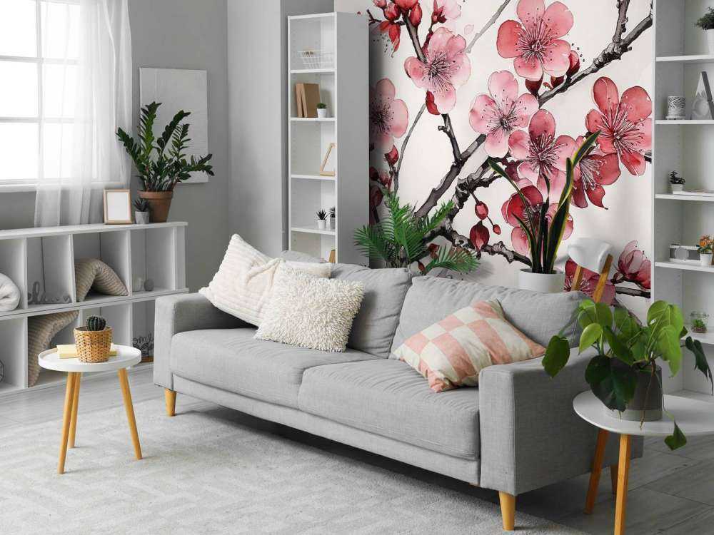 Rami di Fiori di Ciliegio a Inchiostro #6