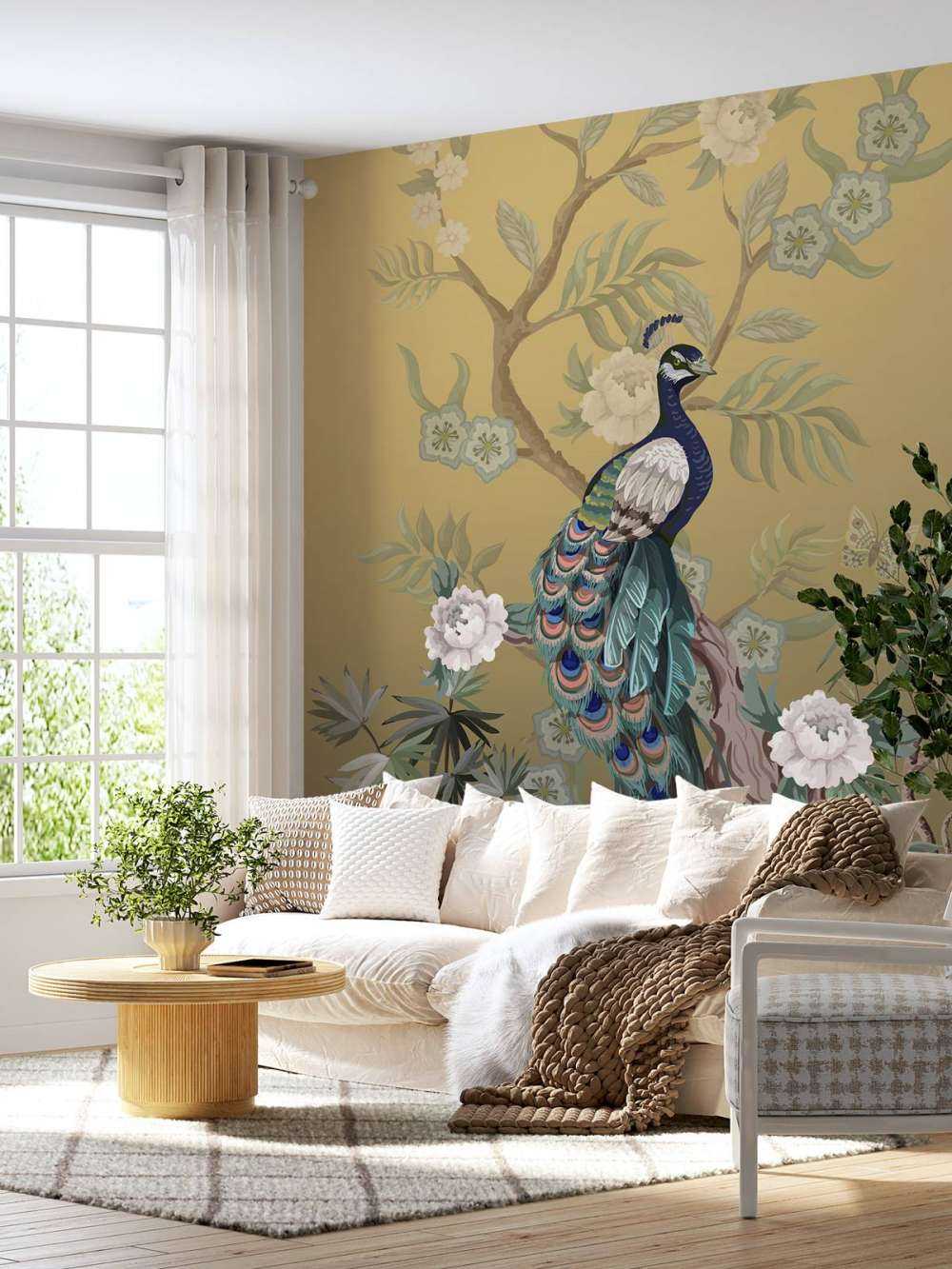 Pavoni e Peonie - Oro