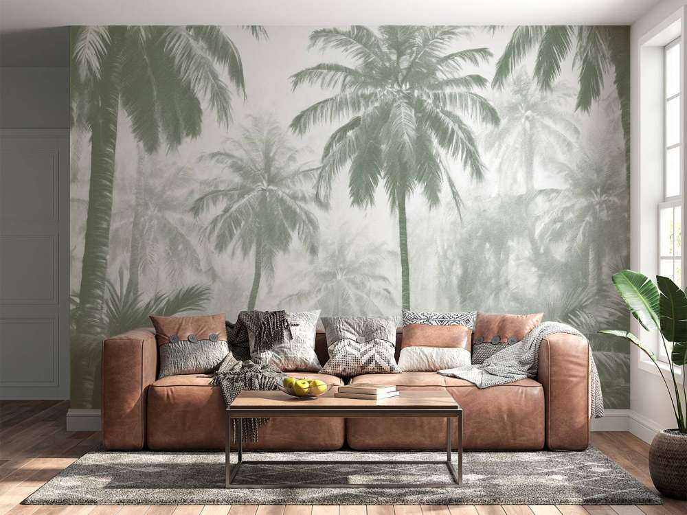 Foresta di Palme Nebbiosa, verde