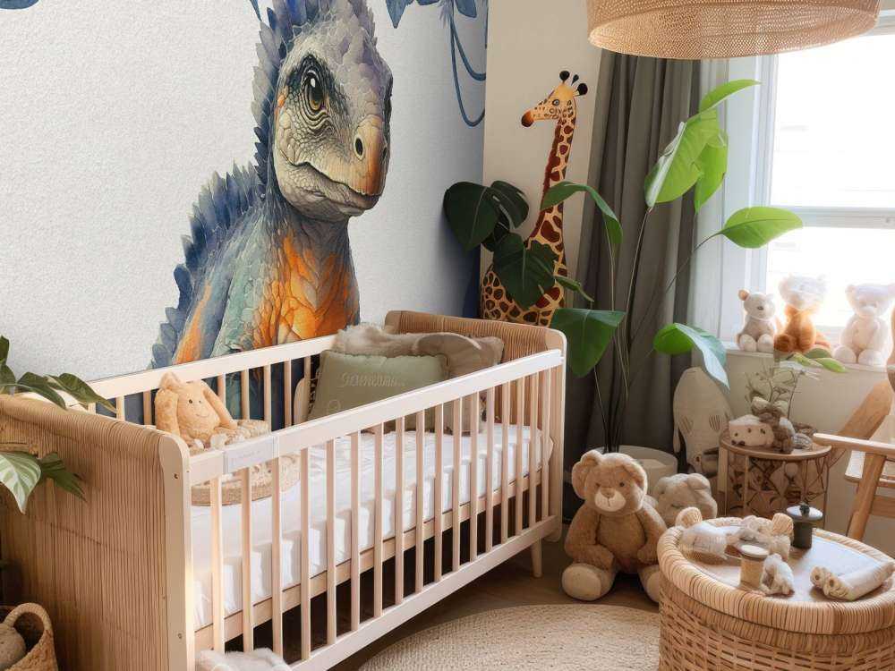 Baby ankylosaurus nella giungla blu