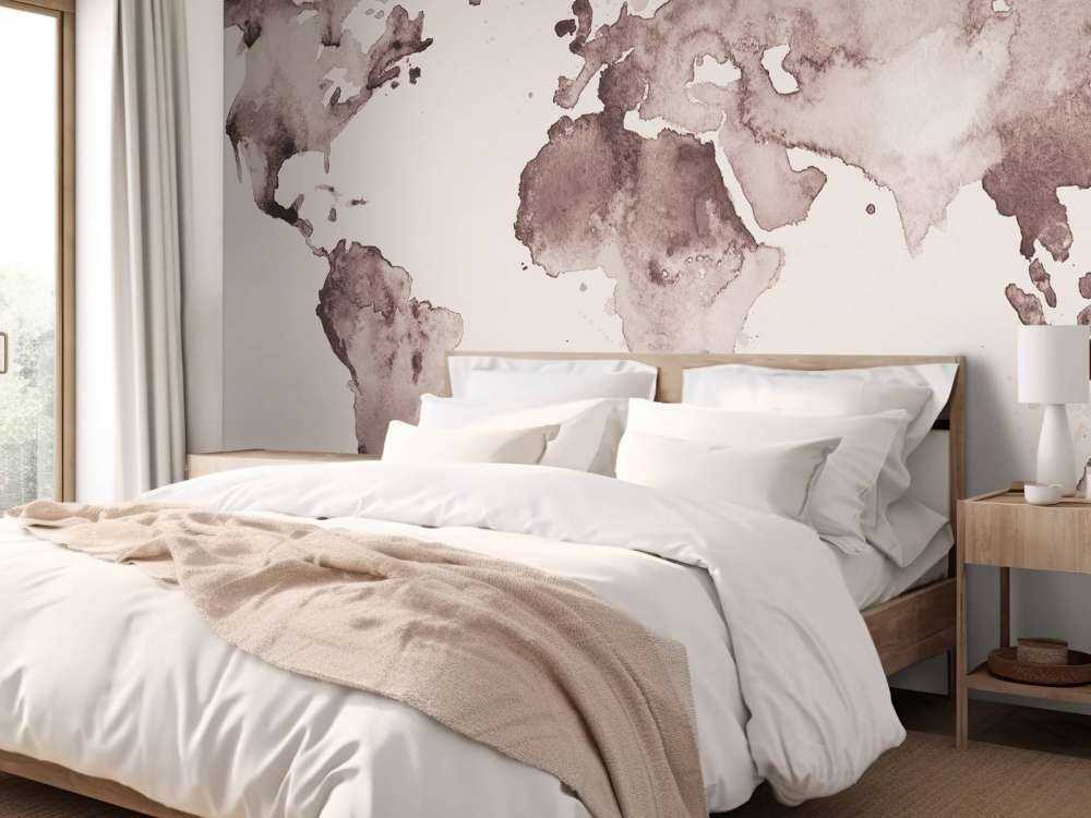 Mappa del mondo in seppia