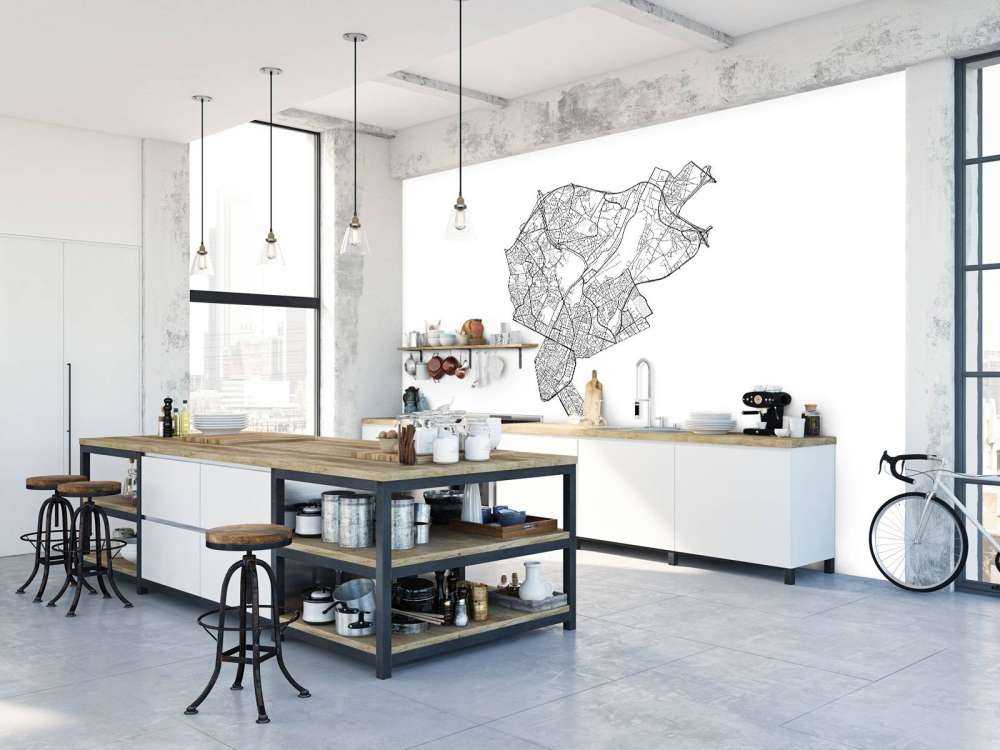 Mappa di Bruxelles, bianco 