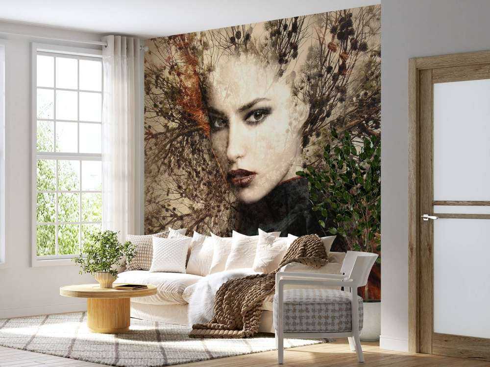 Donna e rami aggraziati