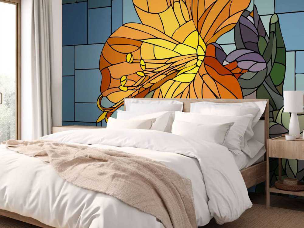 Fiore arancione colorato