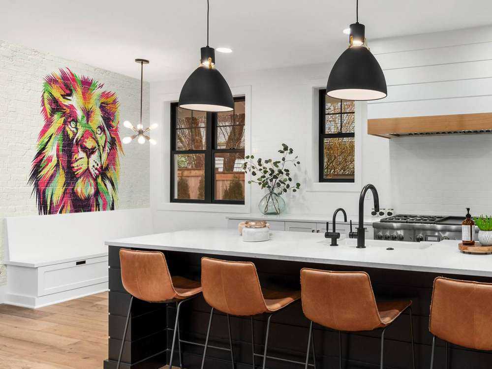 Graffiti di un leone