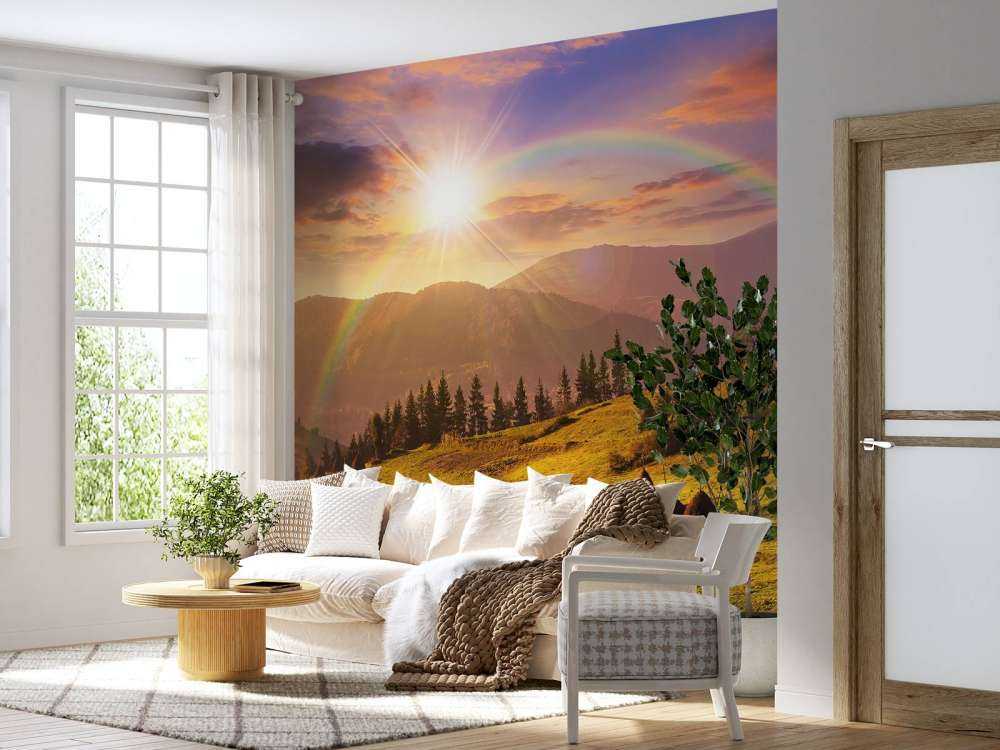 Covoni nel paesaggio di montagna