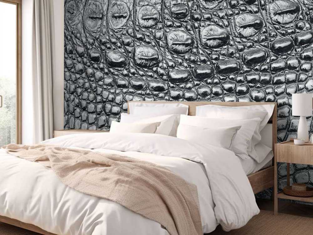 Pelle nera di coccodrillo