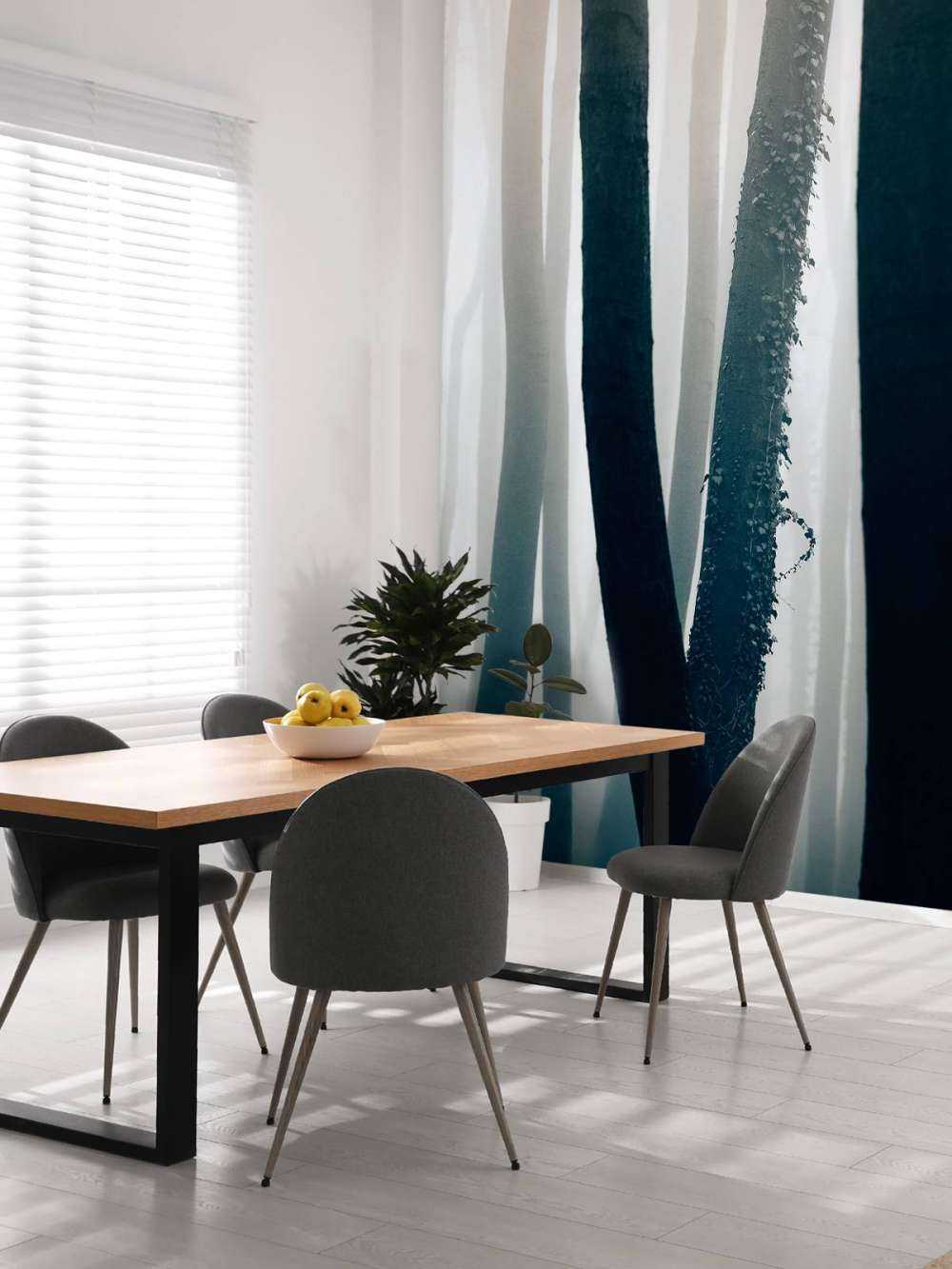 Nebbia nella foresta di faggio